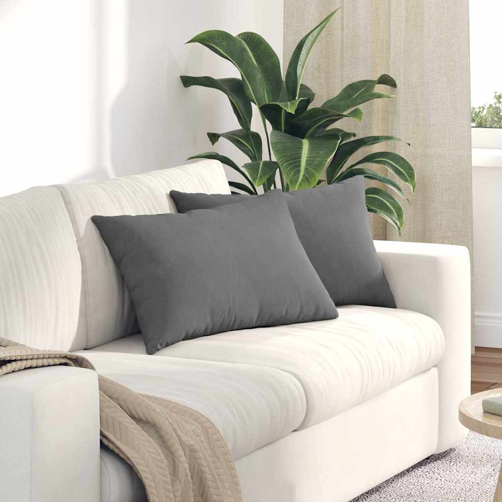 vidaXL Sofa Kussens 2 pcs Taupe 50 x 30 cm Stof