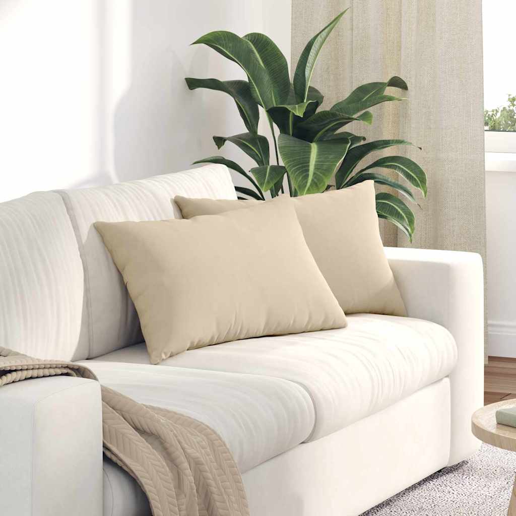 vidaXL Sofa Kussens 2 pcs Taupe 50 x 30 cm Stof