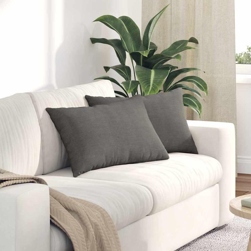 vidaXL Sofa Kussens 2 pcs Lichtgrijs 50 x 30 cm Katoen Stof