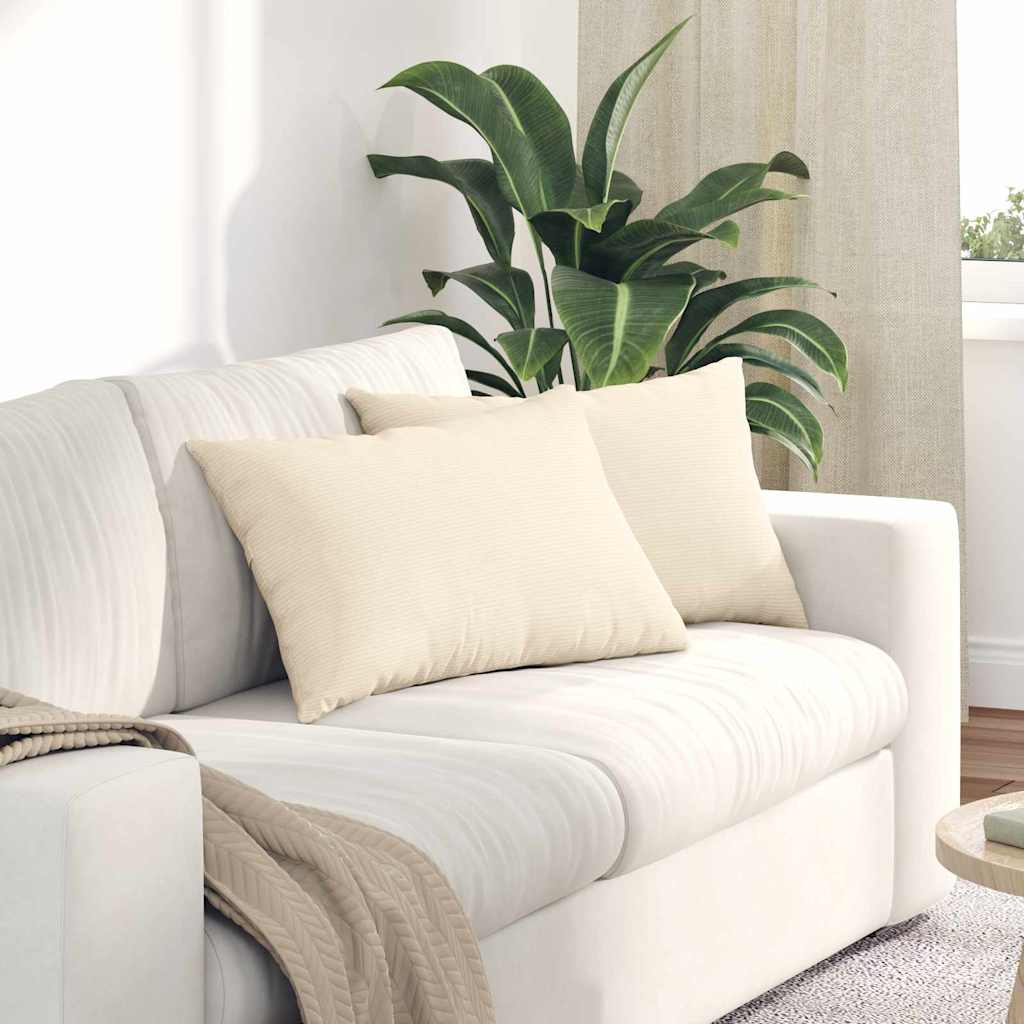 vidaXL Sofa Kussens 2 pcs Lichtgrijs 50 x 30 cm Katoen Stof
