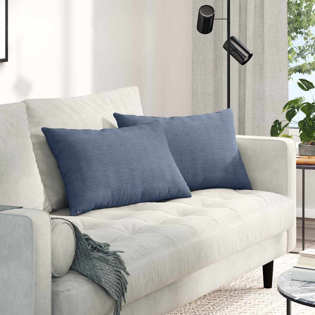 vidaXL Sofa Kussens 2 pcs Lichtgrijs 50 x 30 cm Katoen Stof