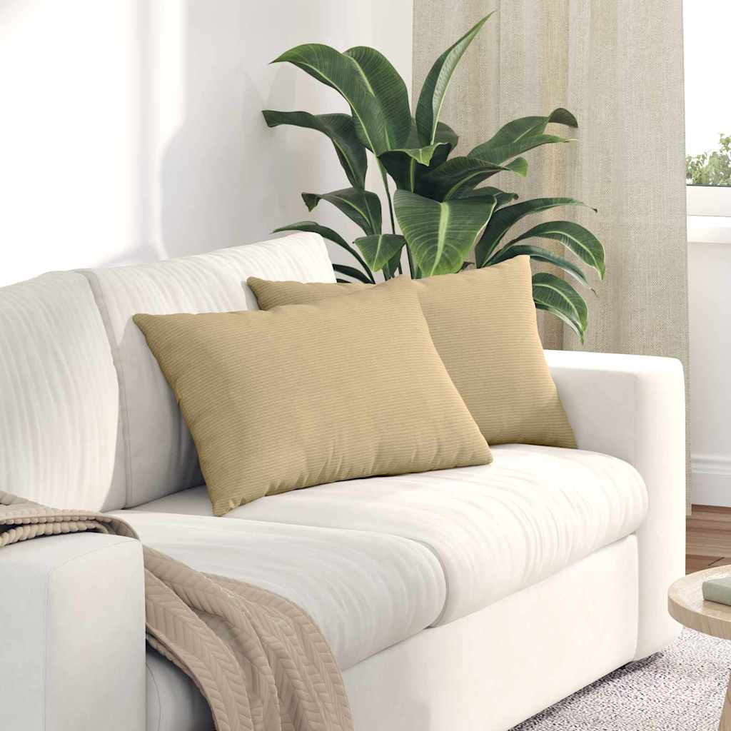 vidaXL Sofa Kussens 2 pcs Lichtgrijs 50 x 30 cm Katoen Stof