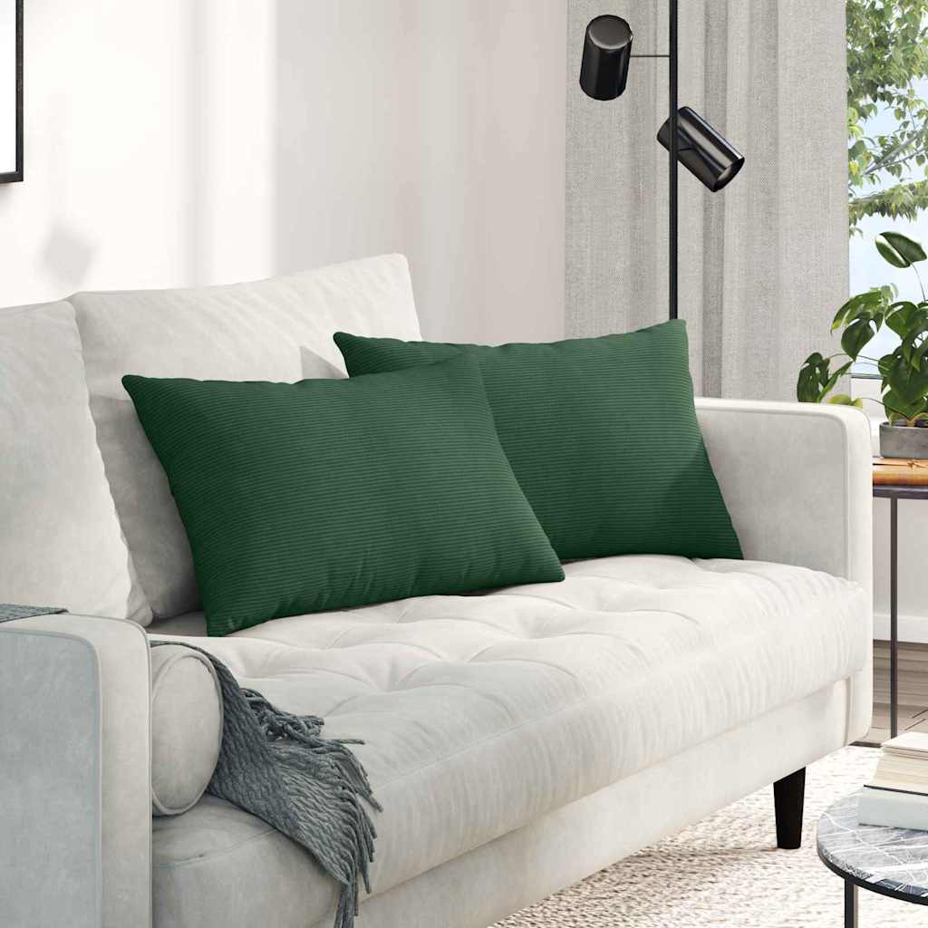 vidaXL Sofa Kussens 2 pcs Lichtgrijs 50 x 30 cm Katoen Stof