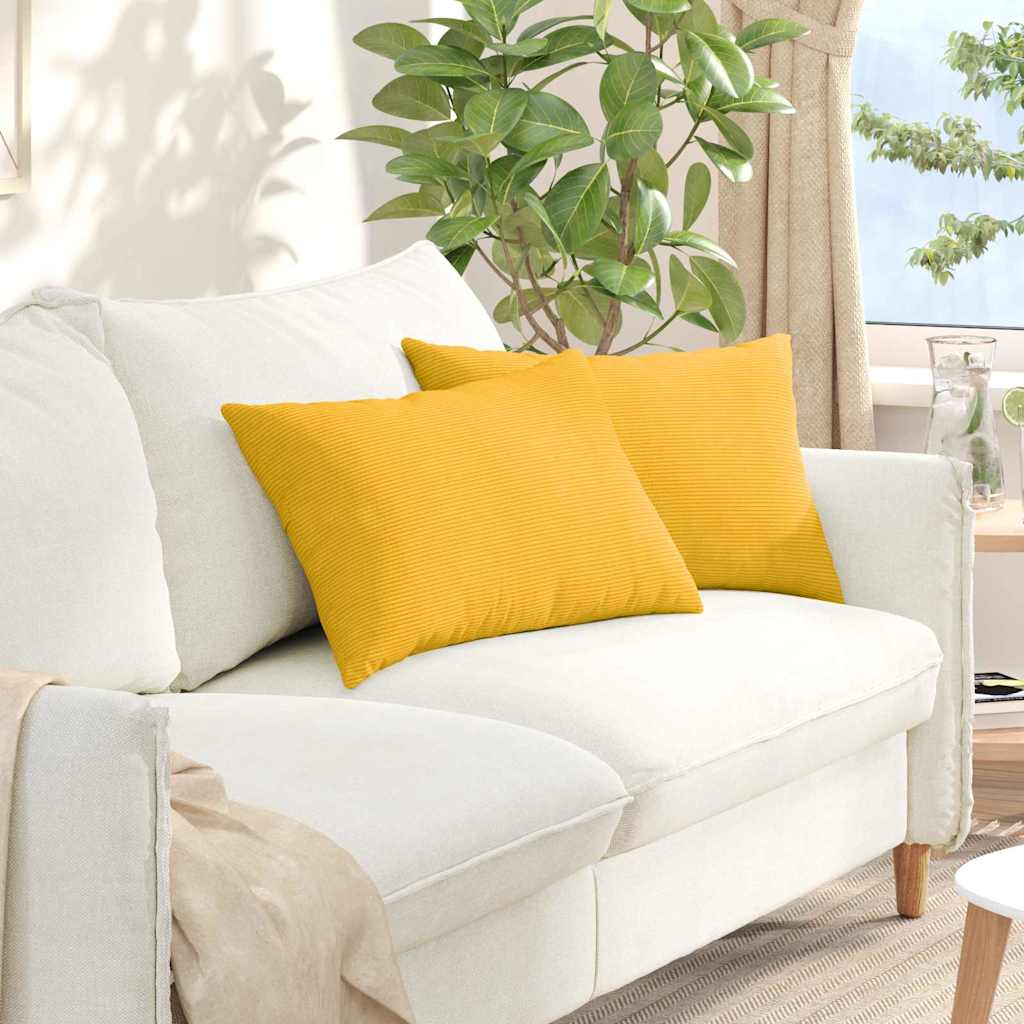 vidaXL Sofa Kussens 2 pcs Lichtgrijs 50 x 30 cm Katoen Stof