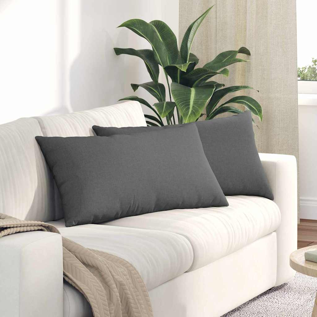 vidaXL Sofa Kussens 2 pcs Lichtgrijs 50 x 30 cm Stof