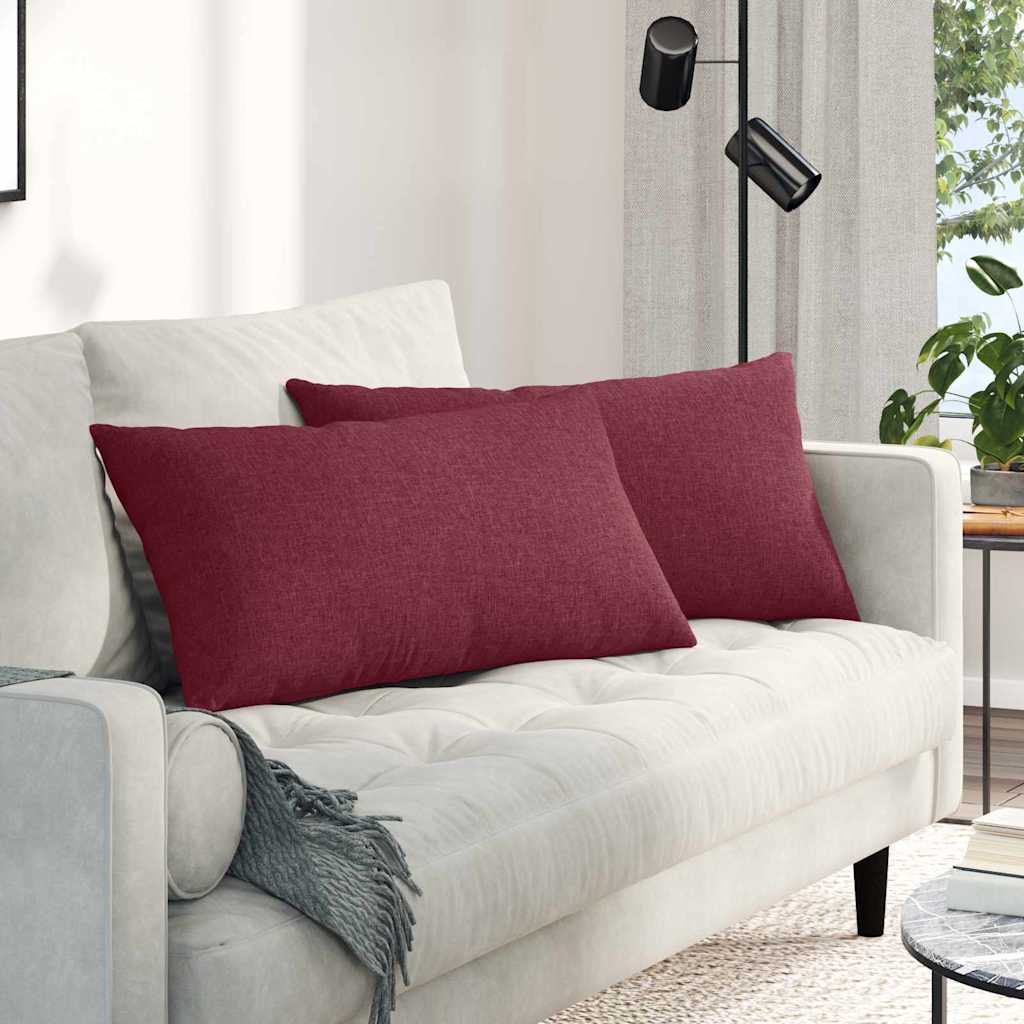 vidaXL Sofa Kussens 2 pcs Lichtgrijs 50 x 30 cm Stof