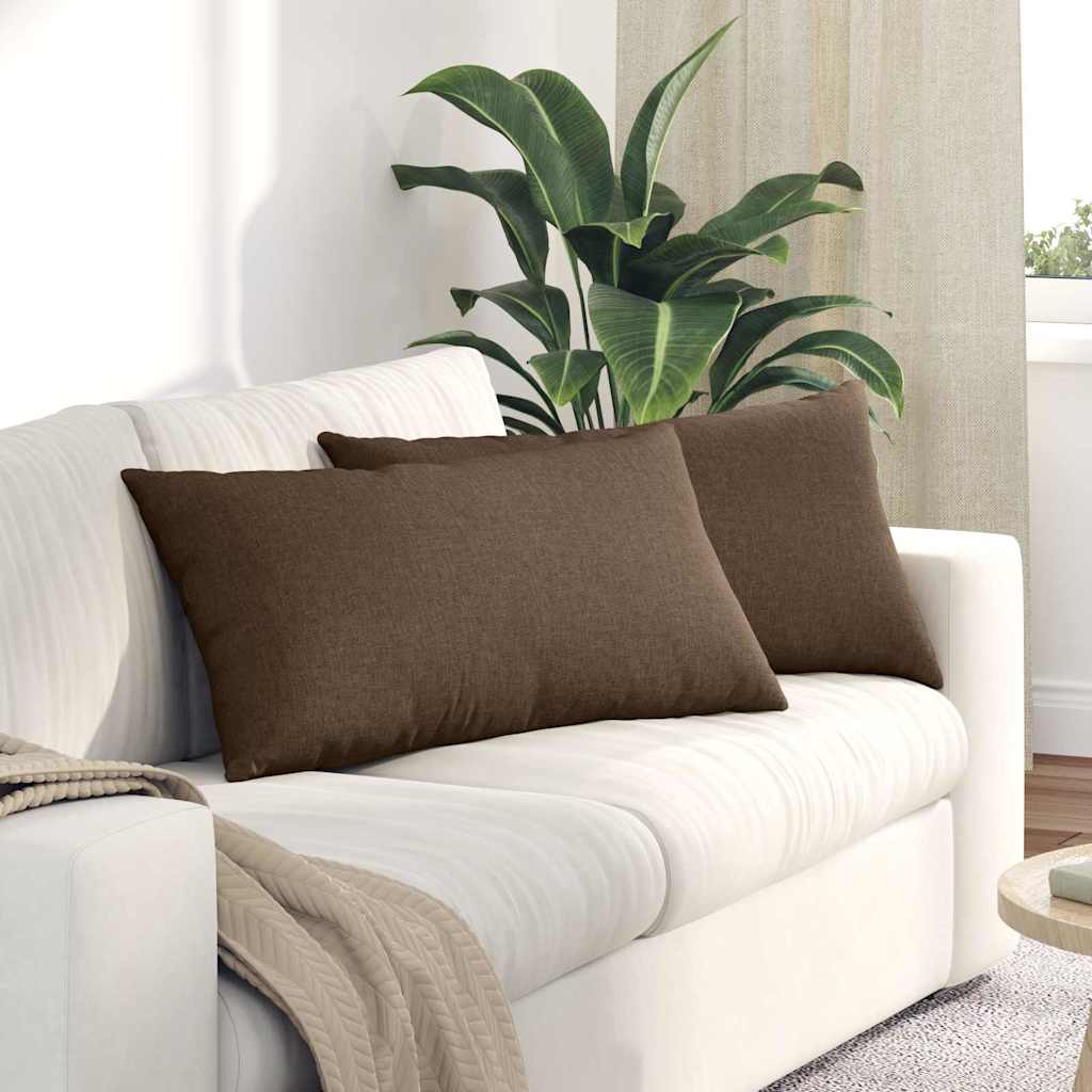 vidaXL Sofa Kussens 2 pcs Lichtgrijs 50 x 30 cm Stof
