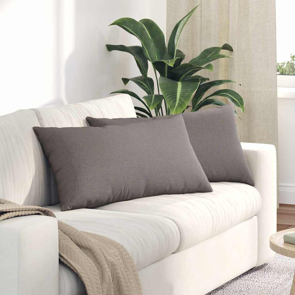vidaXL Sofa Kussens 2 pcs Lichtgrijs 50 x 30 cm Stof