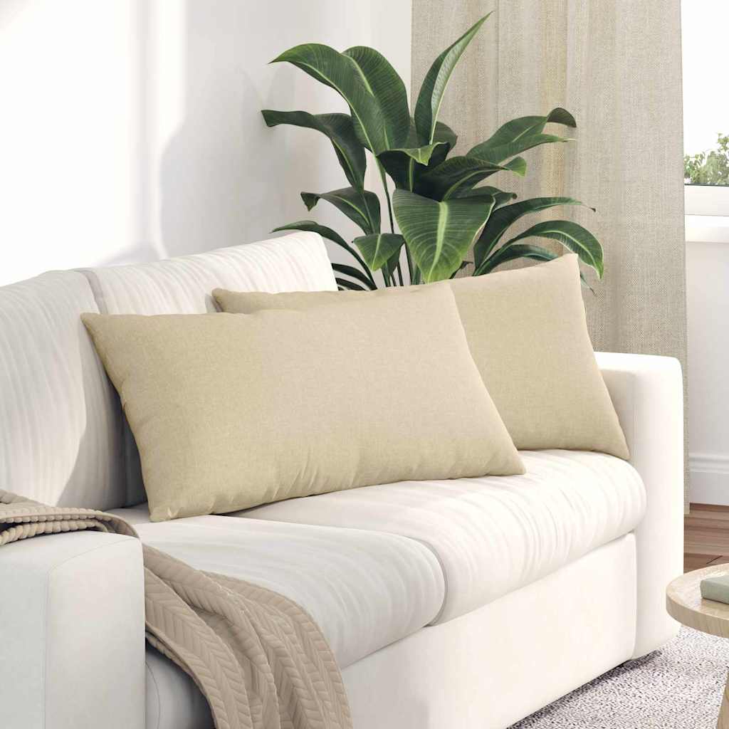 vidaXL Sofa Kussens 2 pcs Lichtgrijs 50 x 30 cm Stof