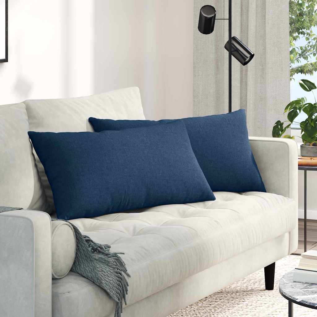 vidaXL Sofa Kussens 2 pcs Lichtgrijs 50 x 30 cm Stof