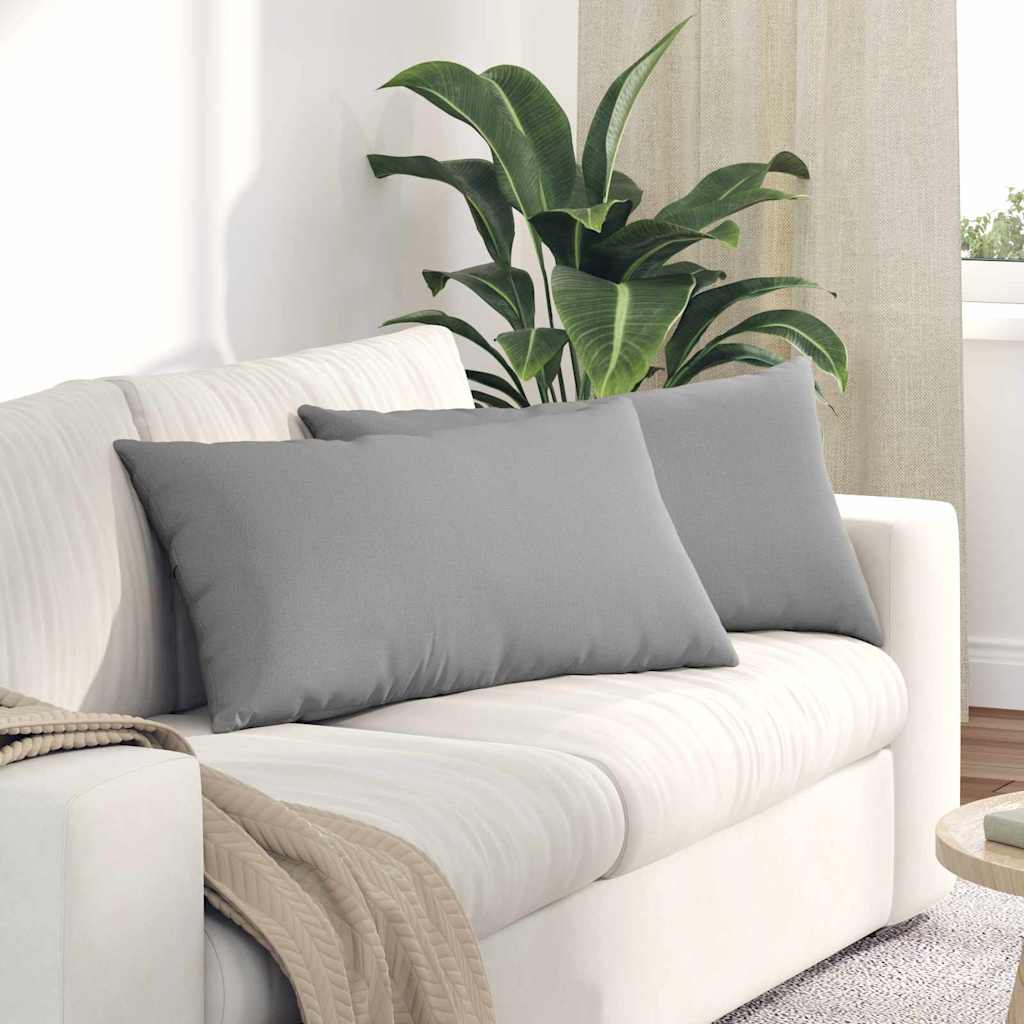 vidaXL Sofa Kussens 2 pcs Lichtgrijs 50 x 30 cm Stof