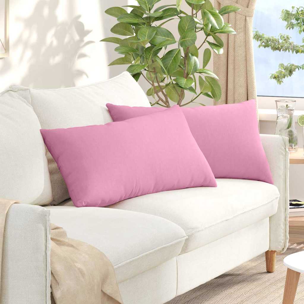 vidaXL Sofa Kussens 2 pcs Lichtgrijs 50 x 30 cm Stof