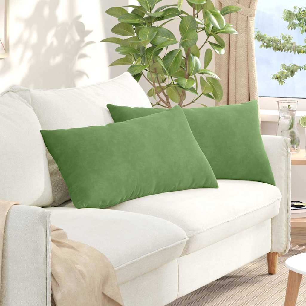 vidaXL Sofa Kussens 2 pcs Blauw 50 x 30 cm Katoen Stof