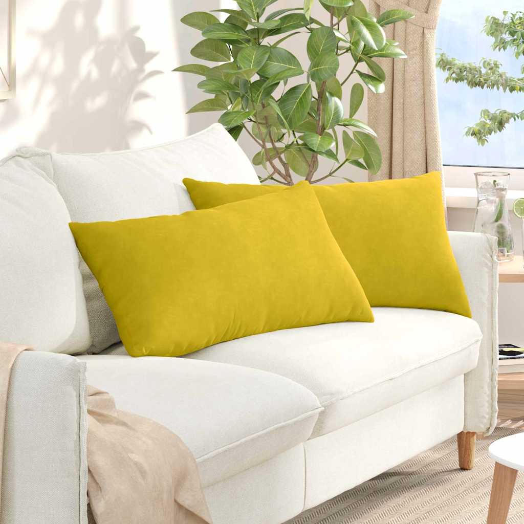 vidaXL Sofa Kussens 2 pcs Blauw 50 x 30 cm Katoen Stof