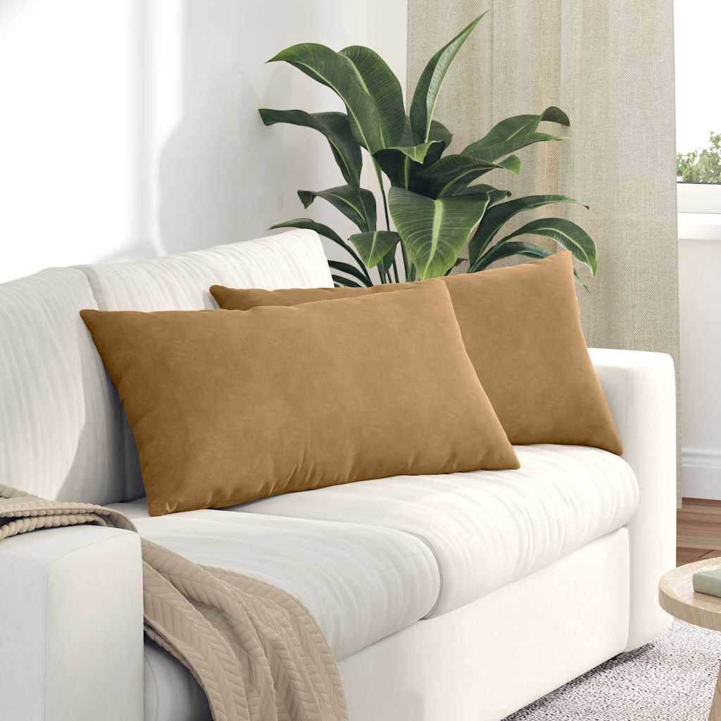 vidaXL Sofa Kussens 2 pcs Blauw 50 x 30 cm Katoen Stof