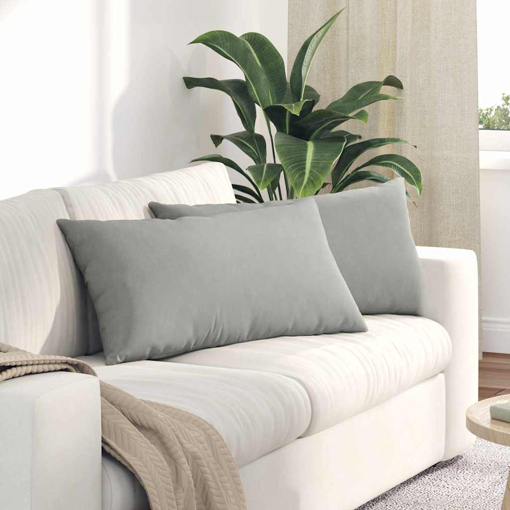 vidaXL Sofa Kussens 2 pcs Taupe 50 x 30 cm Stof
