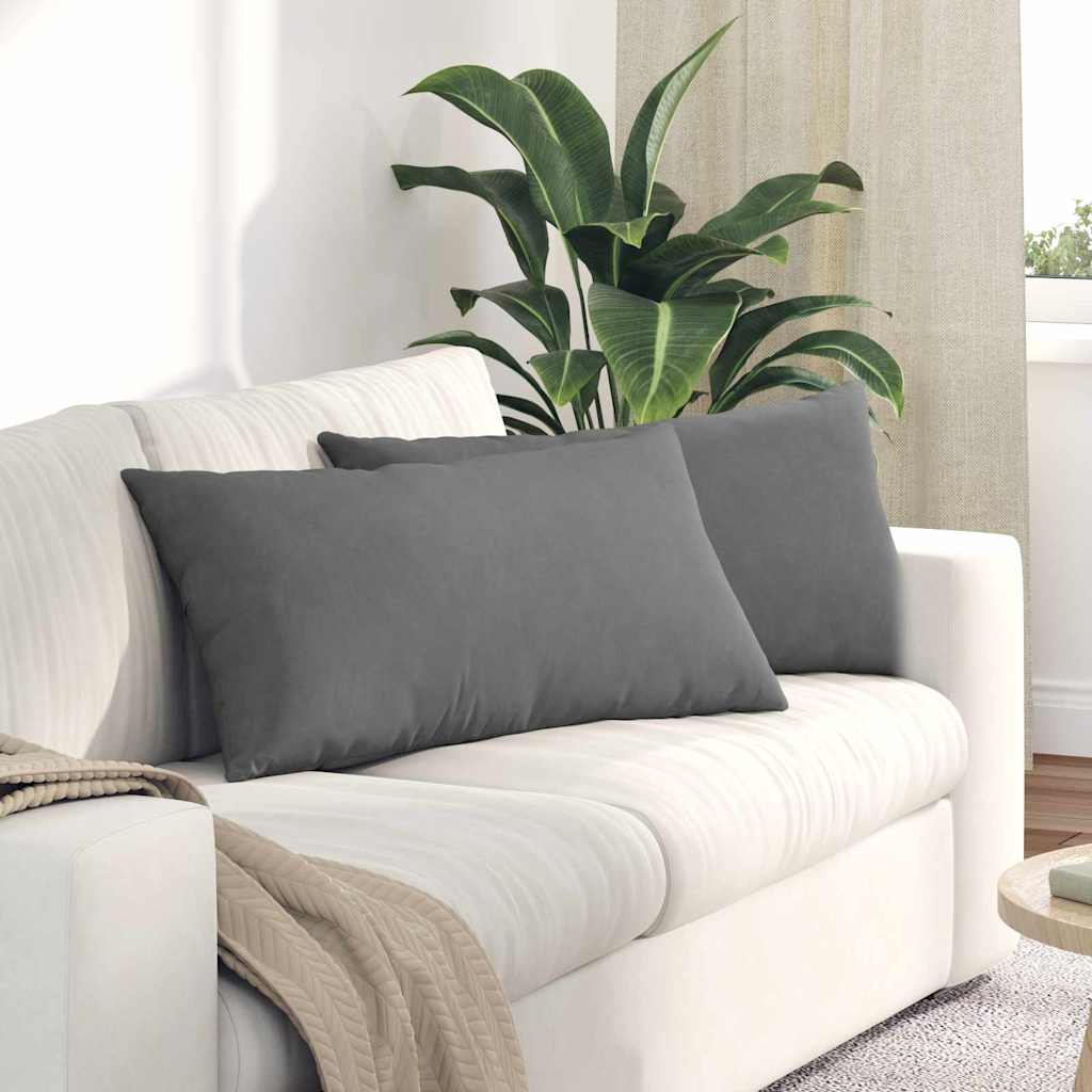 vidaXL Sofa Kussens 2 pcs Taupe 50 x 30 cm Stof