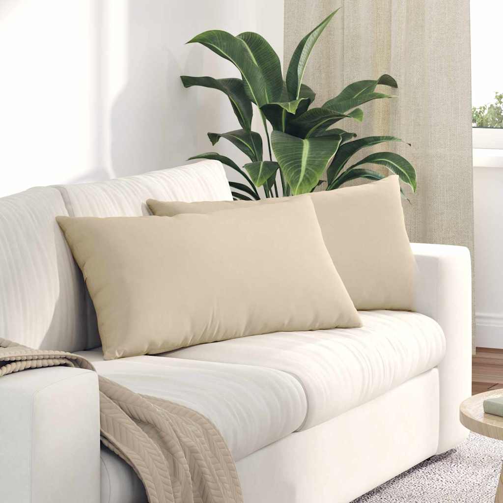 vidaXL Sofa Kussens 2 pcs Taupe 50 x 30 cm Stof