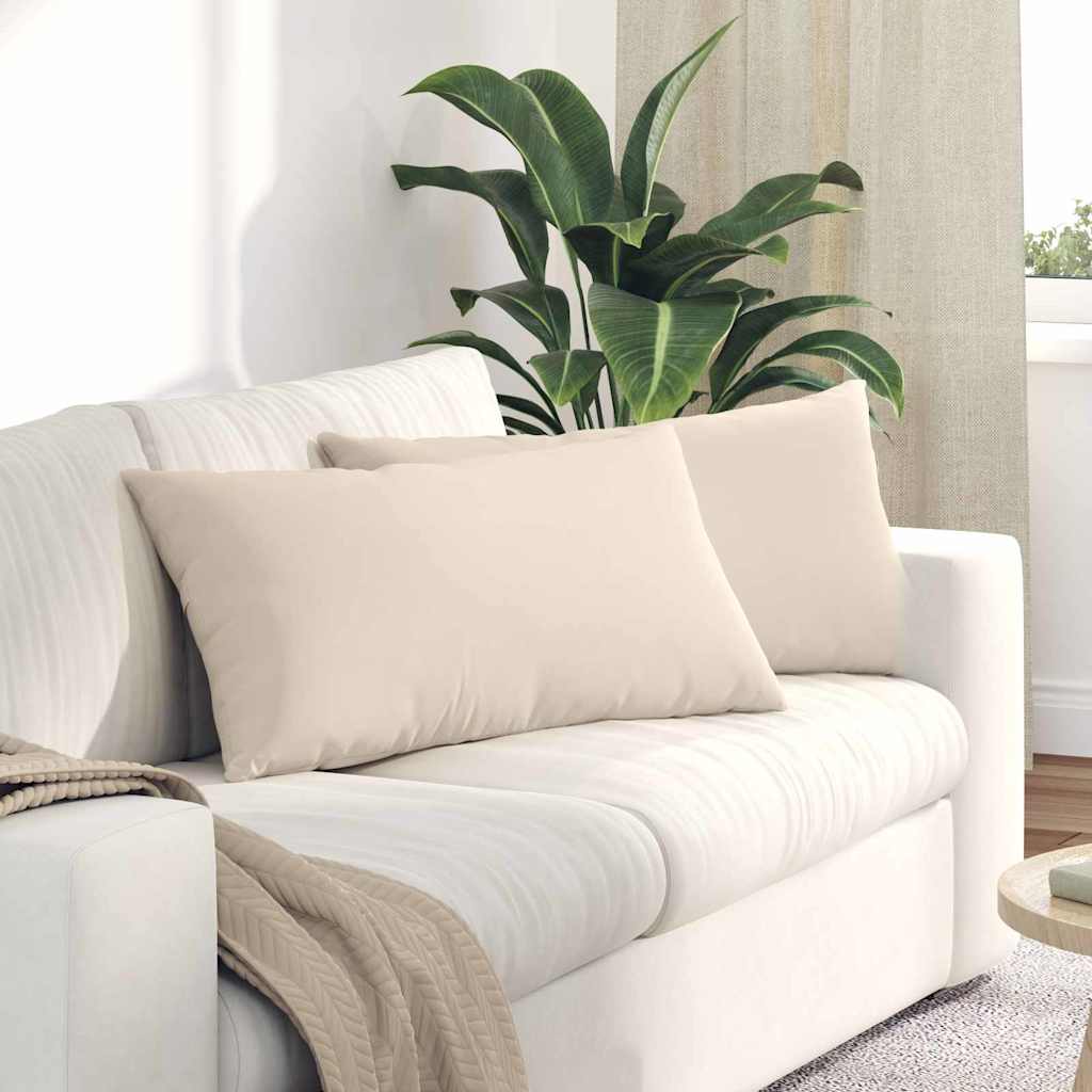 vidaXL Sofa Kussens 2 pcs Taupe 50 x 30 cm Stof