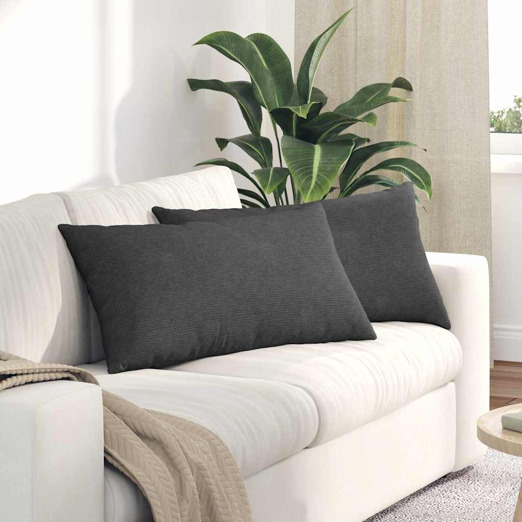 vidaXL Sofa Kussens 2 pcs Lichtgrijs 50 x 30 cm Katoen Stof