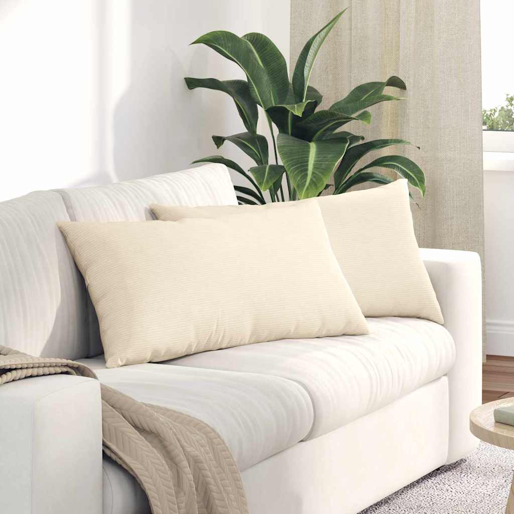 vidaXL Sofa Kussens 2 pcs Lichtgrijs 50 x 30 cm Katoen Stof