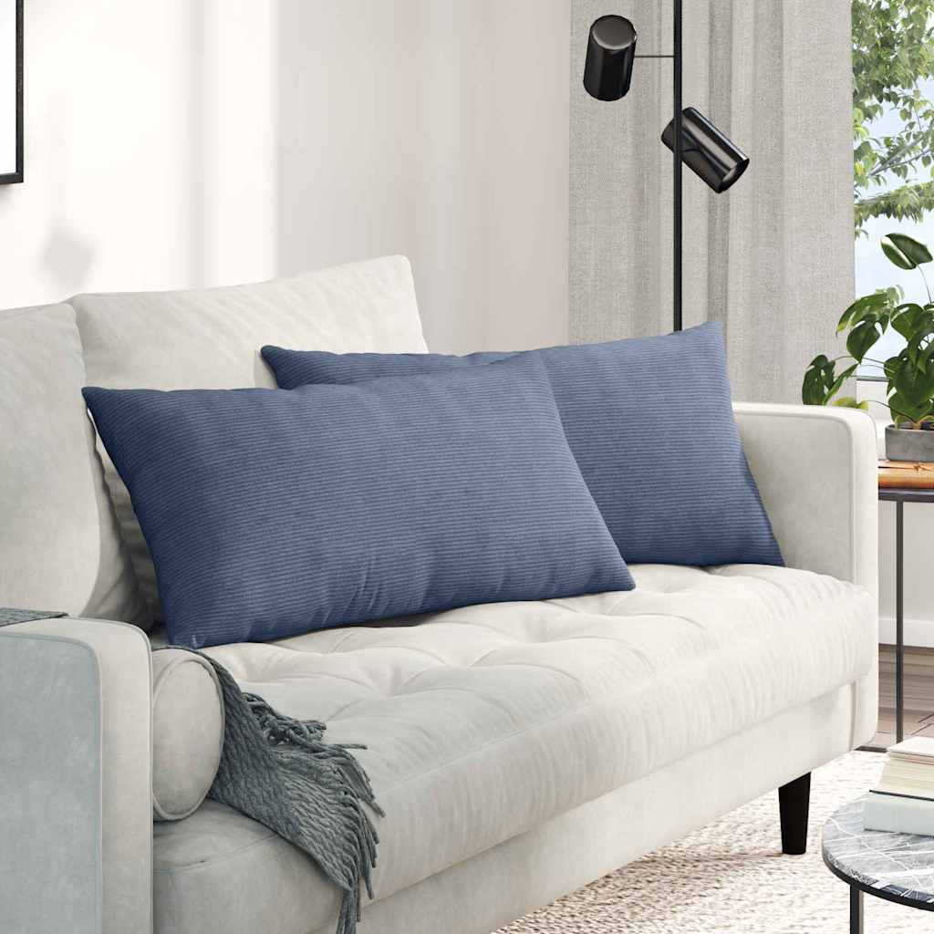 vidaXL Sofa Kussens 2 pcs Lichtgrijs 50 x 30 cm Katoen Stof