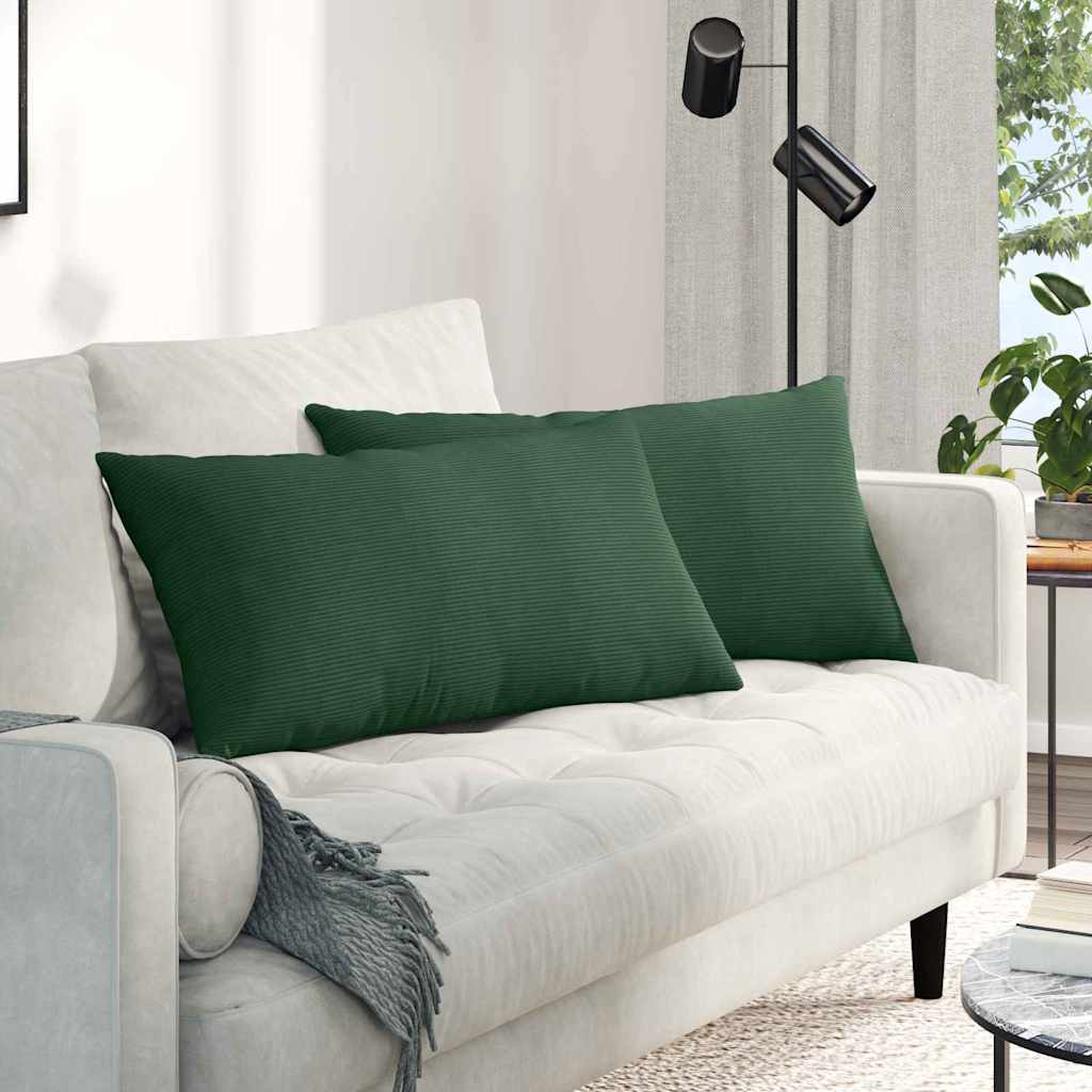vidaXL Sofa Kussens 2 pcs Lichtgrijs 50 x 30 cm Katoen Stof