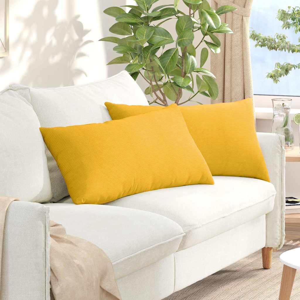 vidaXL Sofa Kussens 2 pcs Lichtgrijs 50 x 30 cm Katoen Stof