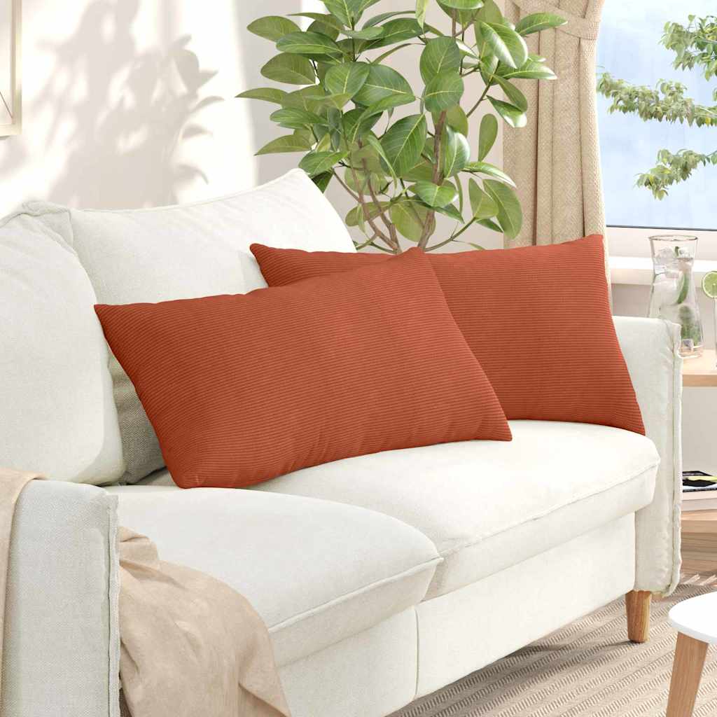 vidaXL Sofa Kussens 2 pcs Lichtgrijs 50 x 30 cm Katoen Stof