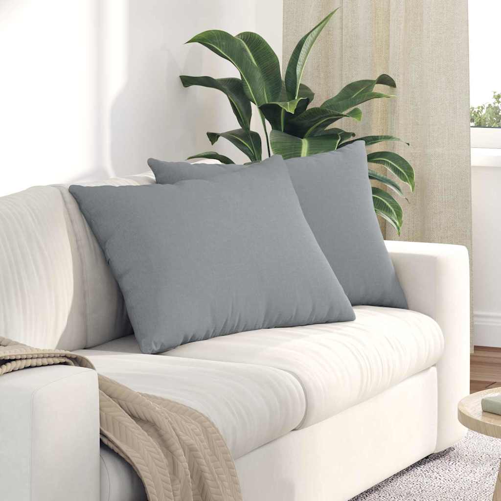 vidaXL Sofa Kussens 2 pcs Lichtgrijs 50 x 30 cm Stof