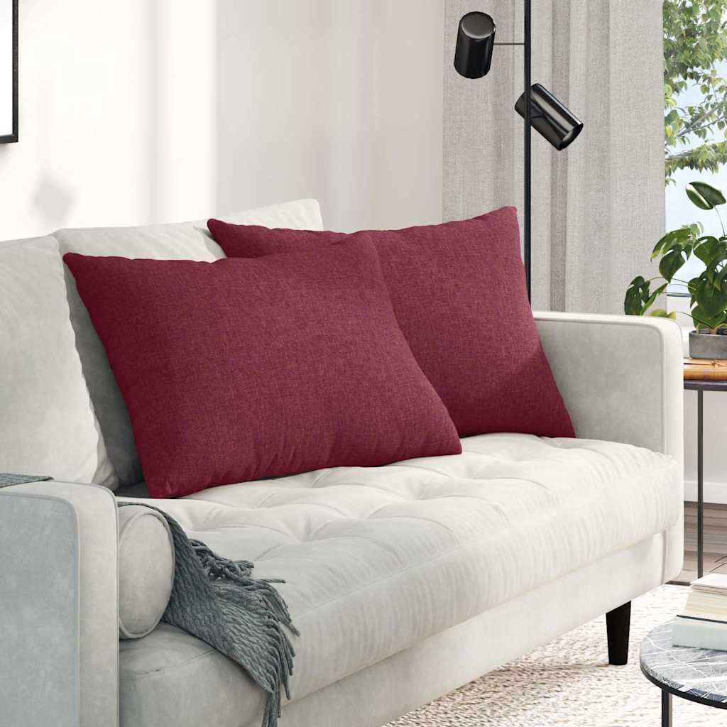 vidaXL Sofa Kussens 2 pcs Lichtgrijs 50 x 30 cm Stof