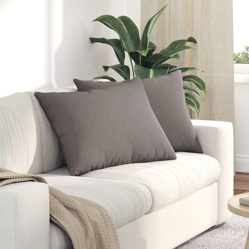 vidaXL Sofa Kussens 2 pcs Lichtgrijs 50 x 30 cm Stof