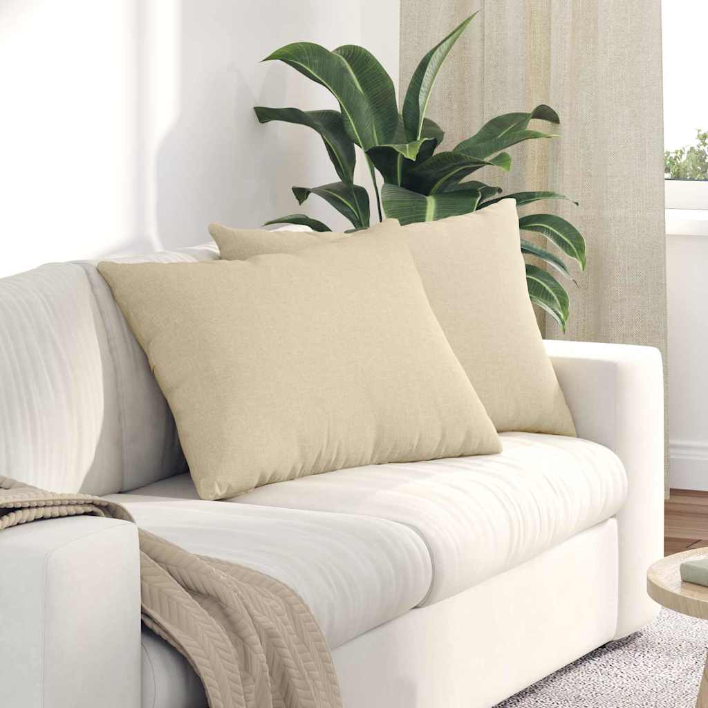 vidaXL Sofa Kussens 2 pcs Lichtgrijs 50 x 30 cm Stof