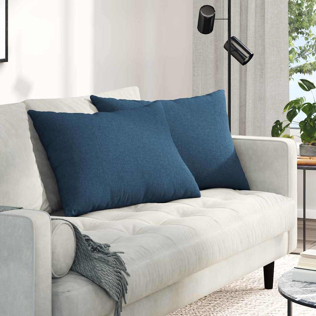 vidaXL Sofa Kussens 2 pcs Lichtgrijs 50 x 30 cm Stof