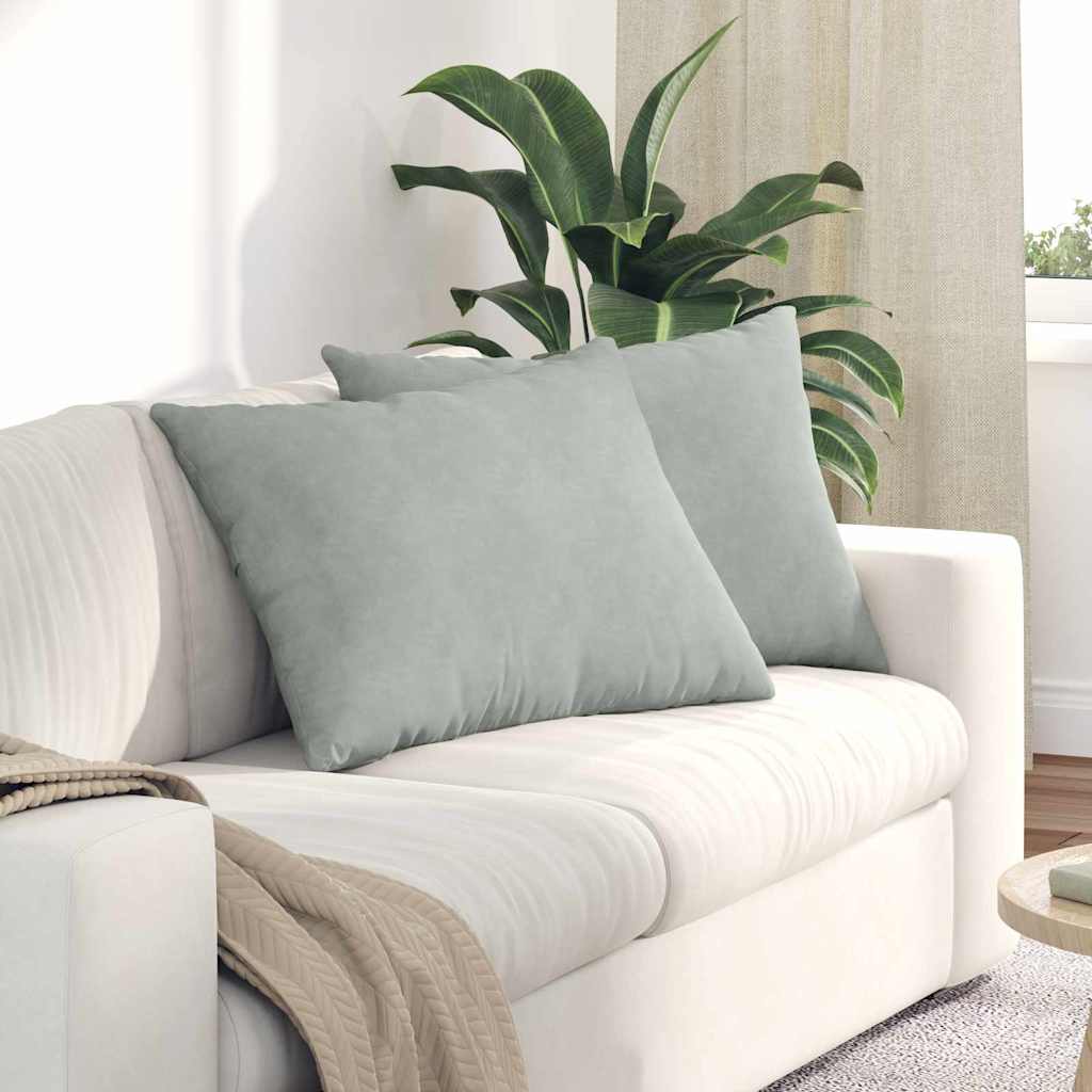 vidaXL Sofa Kussens 2 pcs Blauw 50 x 30 cm Katoen Stof