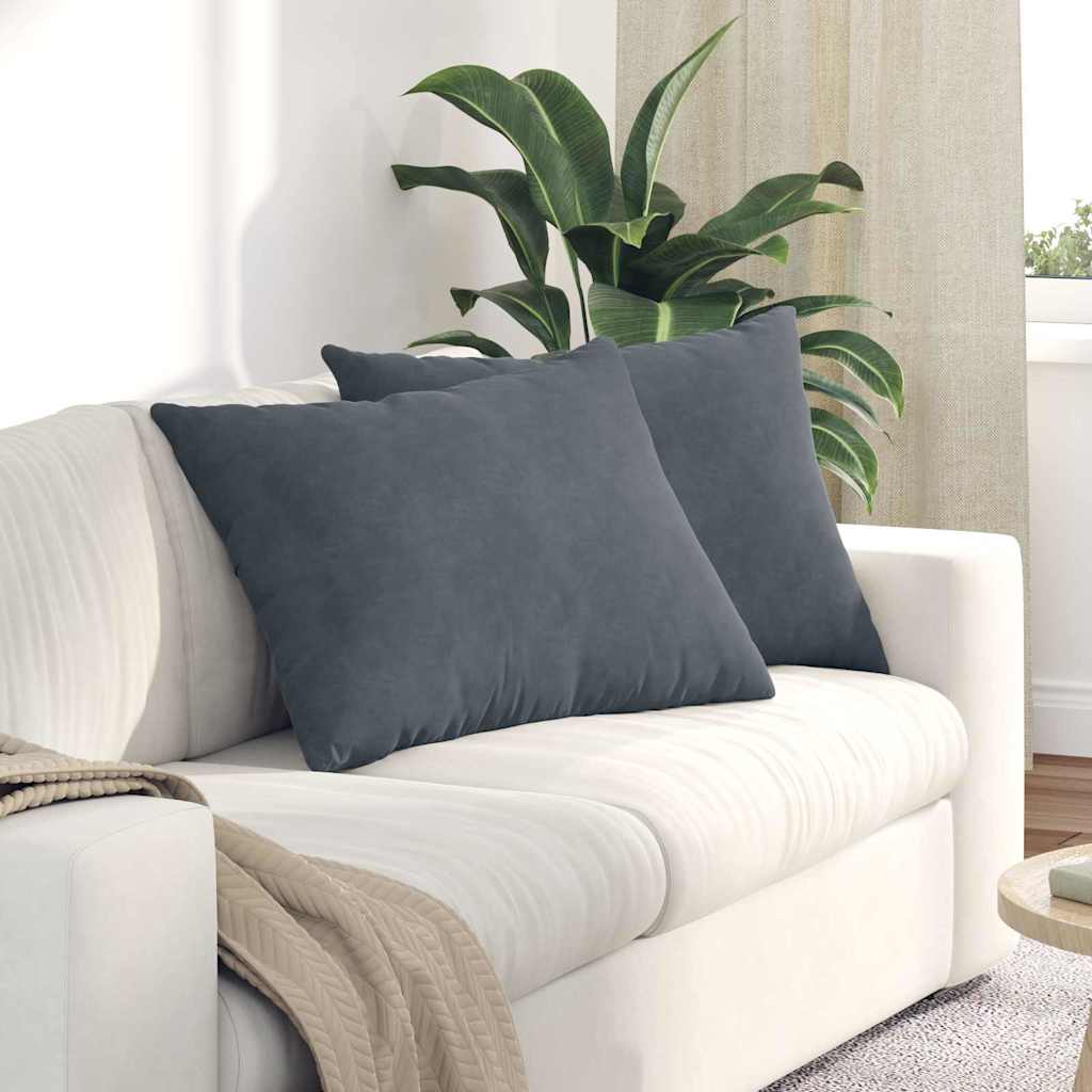 vidaXL Sofa Kussens 2 pcs Blauw 50 x 30 cm Katoen Stof