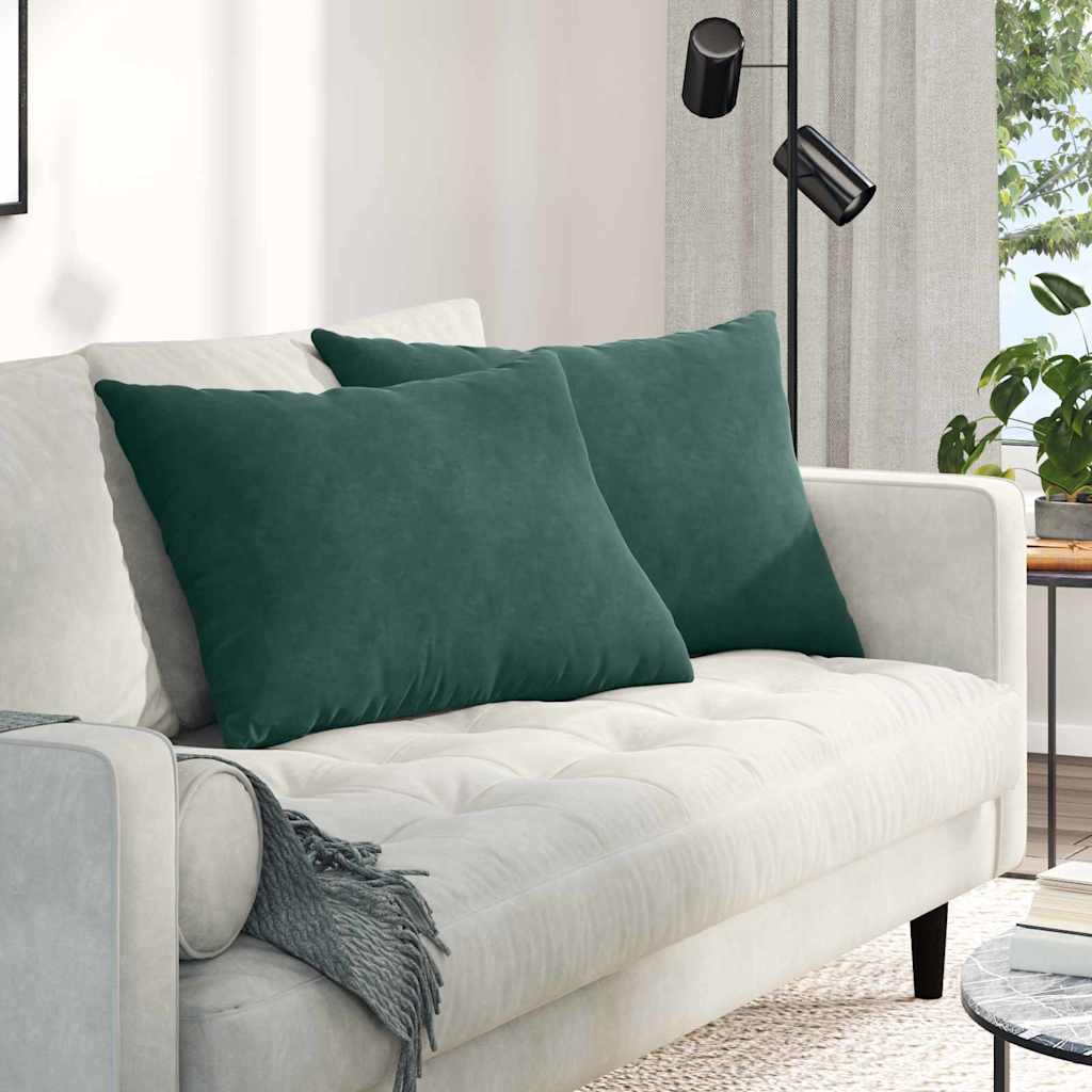 vidaXL Sofa Kussens 2 pcs Blauw 50 x 30 cm Katoen Stof