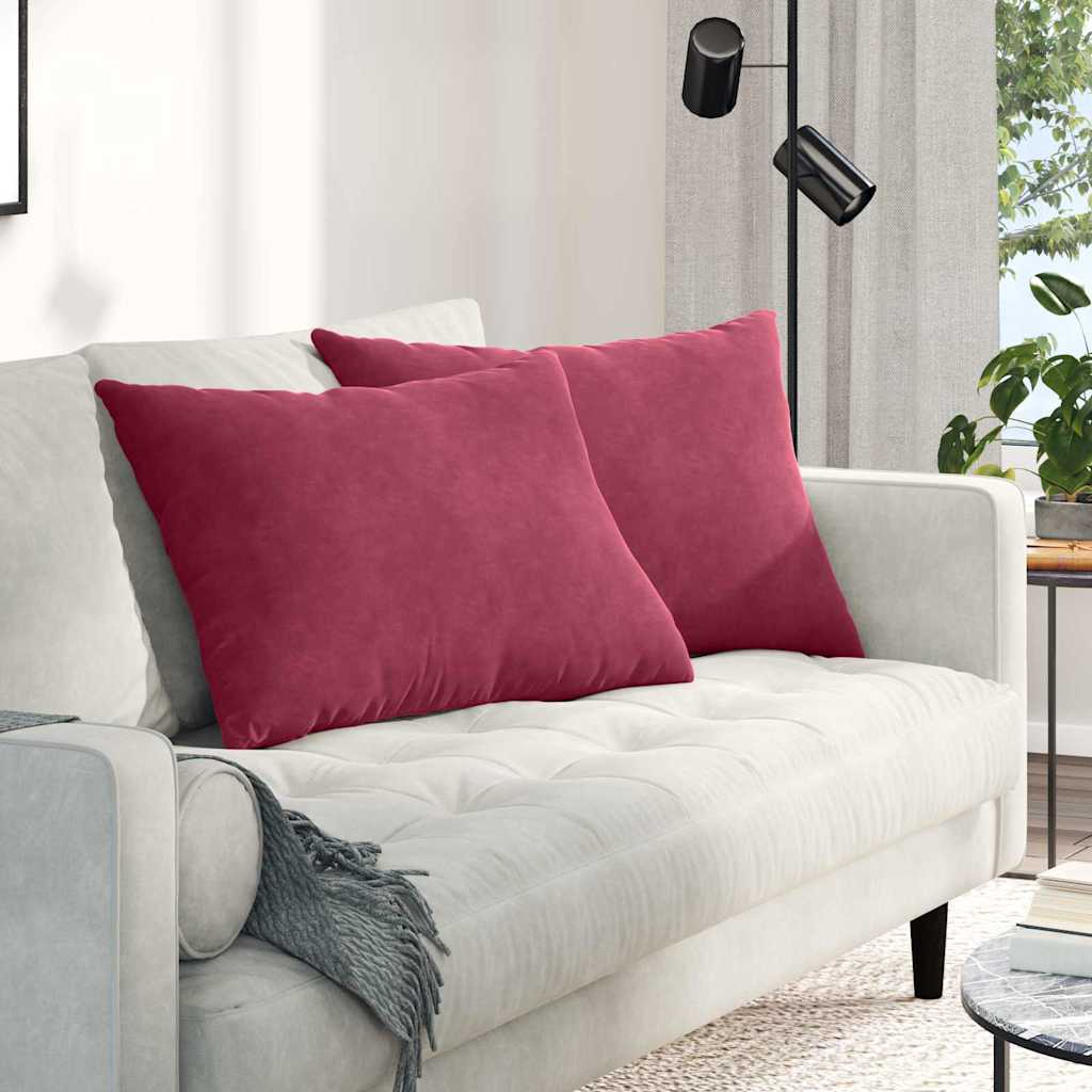 vidaXL Sofa Kussens 2 pcs Blauw 50 x 30 cm Katoen Stof