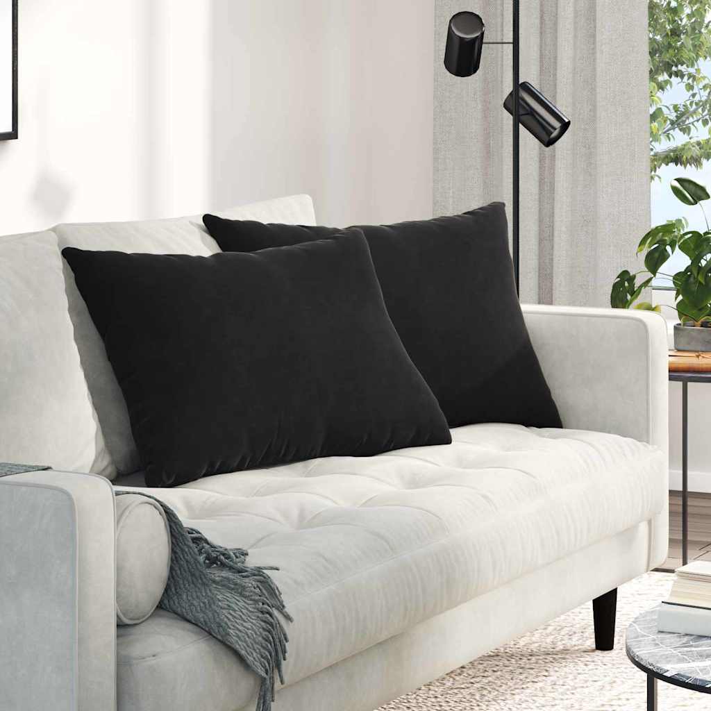 vidaXL Sofa Kussens 2 pcs Blauw 50 x 30 cm Katoen Stof