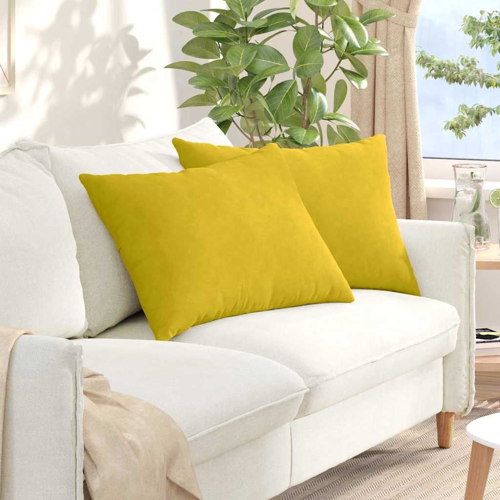 vidaXL Sofa Kussens 2 pcs Blauw 50 x 30 cm Katoen Stof