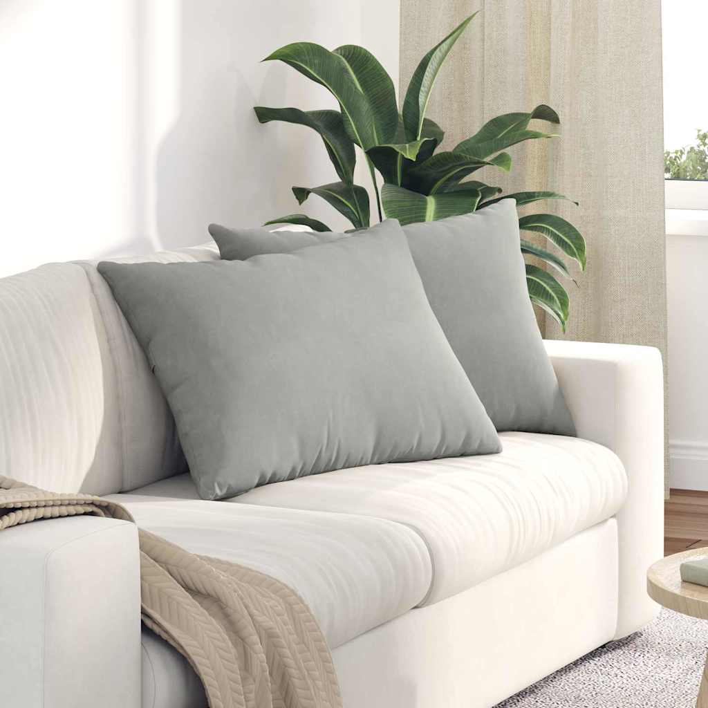 vidaXL Sofa Kussens 2 pcs Taupe 50 x 30 cm Stof