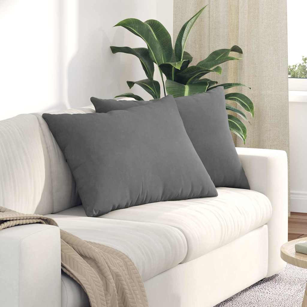 vidaXL Sofa Kussens 2 pcs Taupe 50 x 30 cm Stof