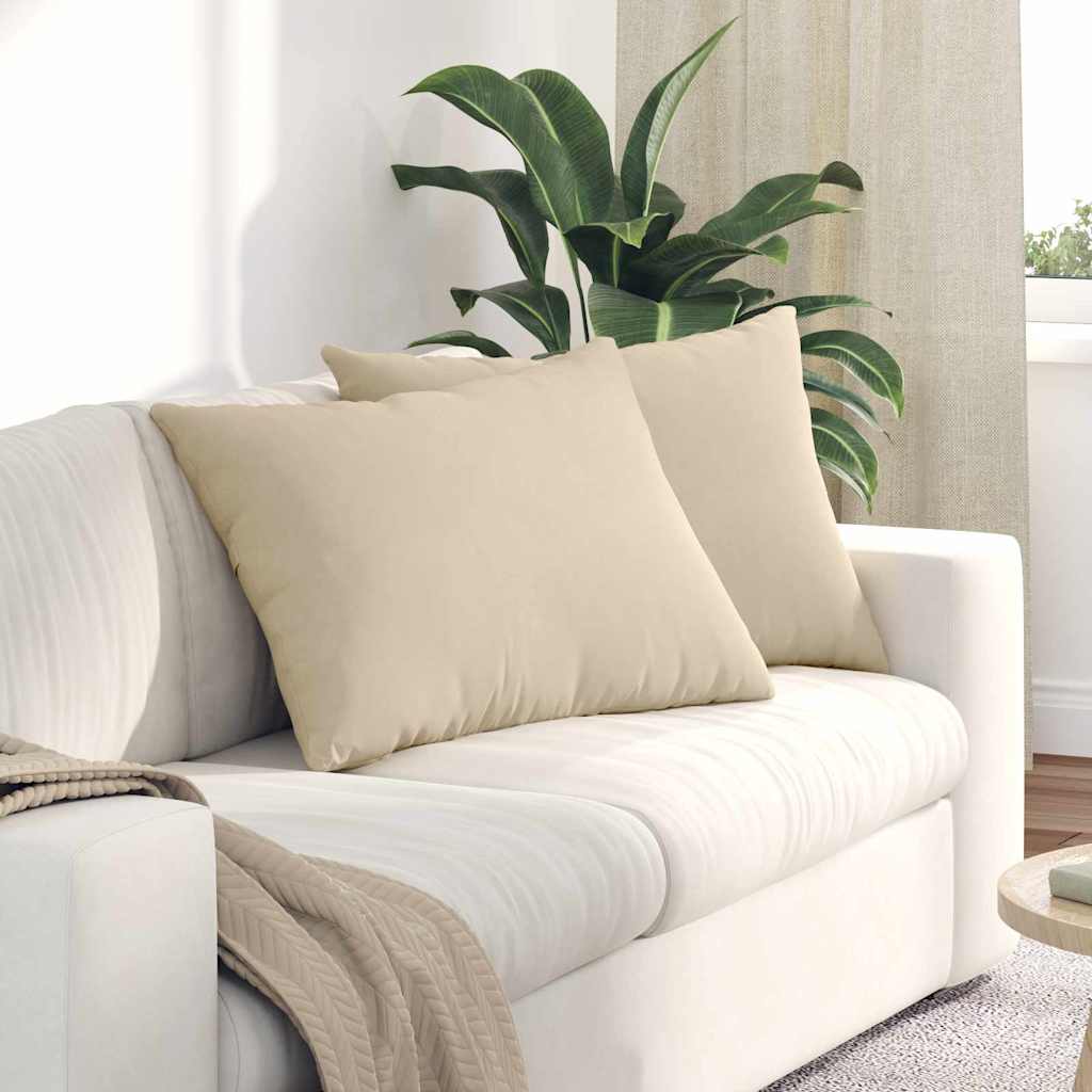 vidaXL Sofa Kussens 2 pcs Taupe 50 x 30 cm Stof
