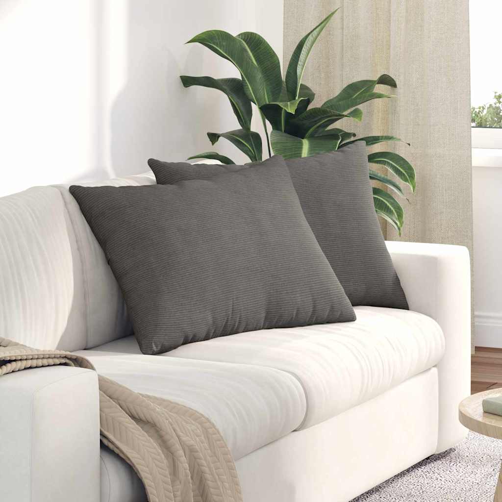 vidaXL Sofa Kussens 2 pcs Lichtgrijs 50 x 30 cm Katoen Stof