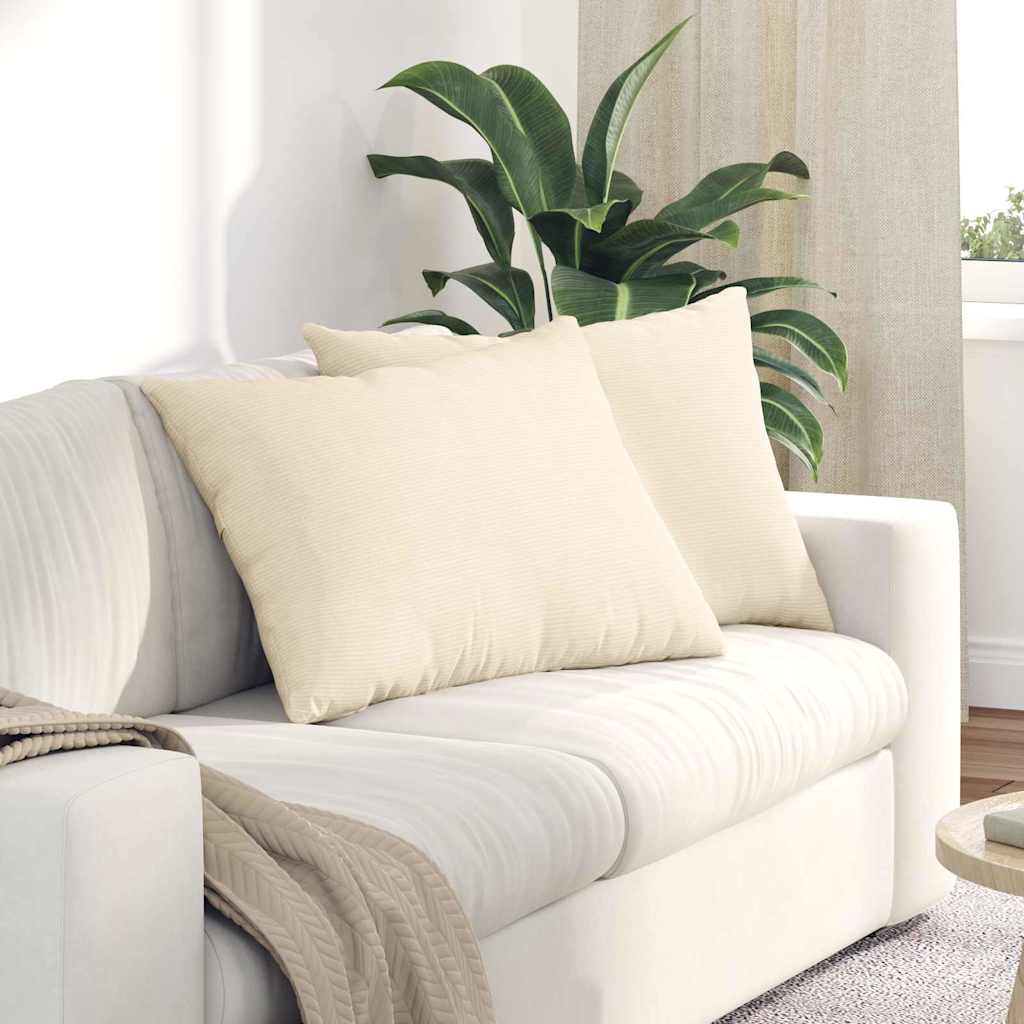 vidaXL Sofa Kussens 2 pcs Lichtgrijs 50 x 30 cm Katoen Stof