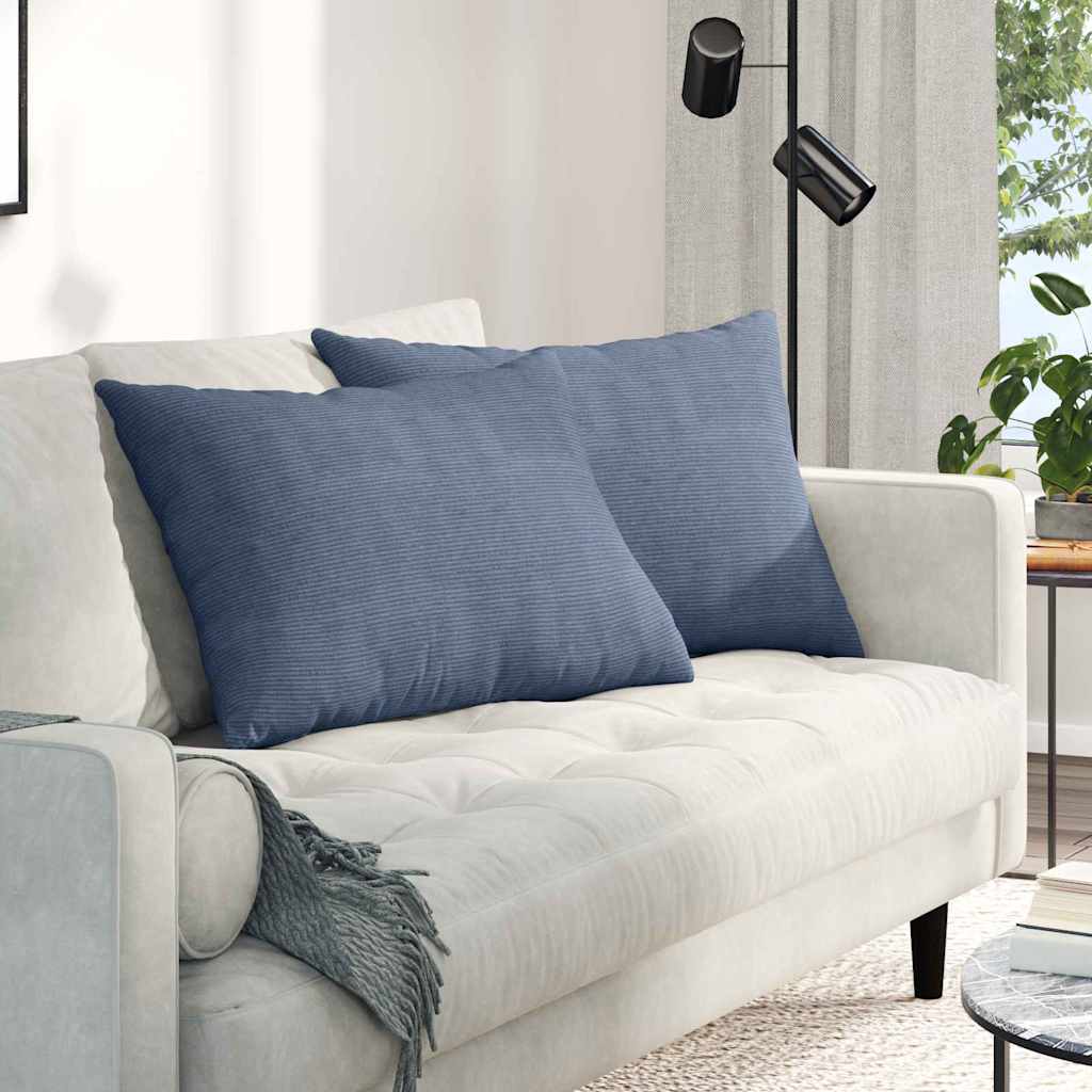 vidaXL Sofa Kussens 2 pcs Lichtgrijs 50 x 30 cm Katoen Stof