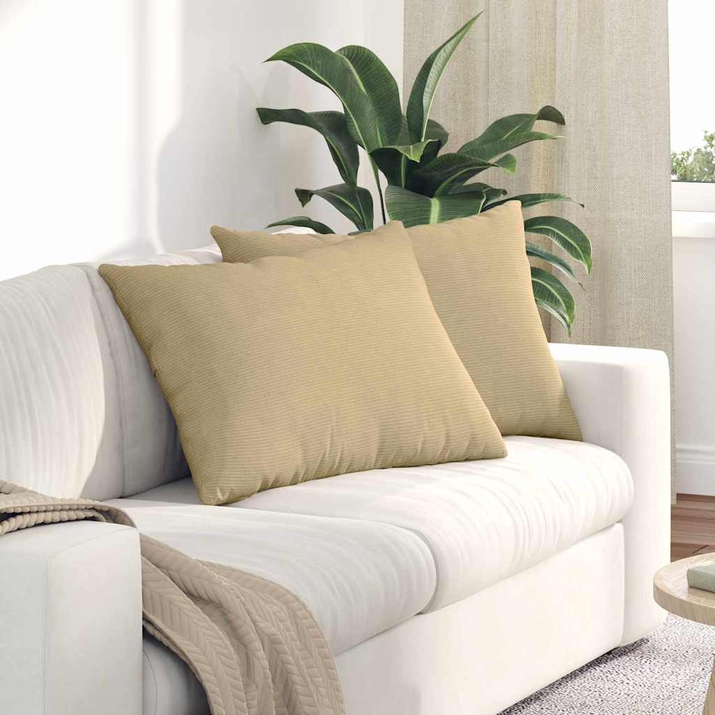 vidaXL Sofa Kussens 2 pcs Lichtgrijs 50 x 30 cm Katoen Stof