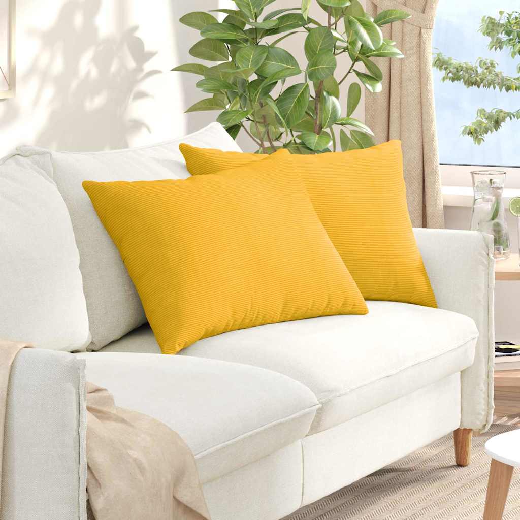 vidaXL Sofa Kussens 2 pcs Lichtgrijs 50 x 30 cm Katoen Stof