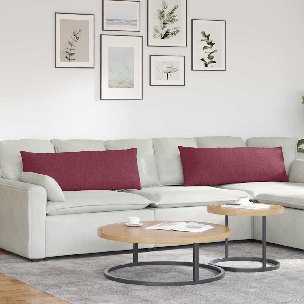 vidaXL Sofa Kussens 2 pcs Lichtgrijs 50 x 30 cm Stof