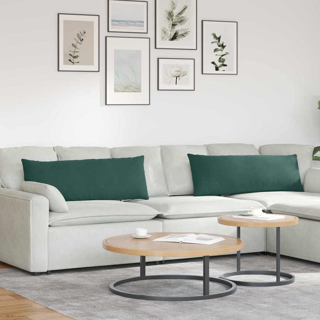 vidaXL Sofa Kussens 2 pcs Blauw 50 x 30 cm Katoen Stof
